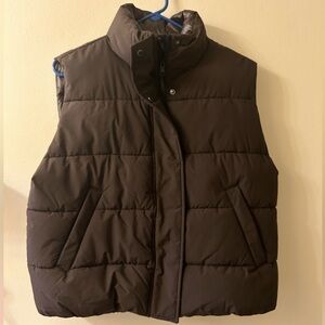 NWOT Brown Puffer Vest